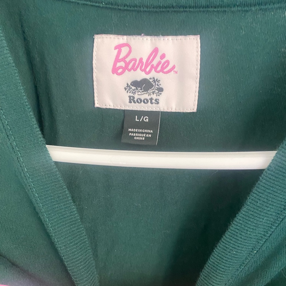 Barbie x Roots Green Top large unisex